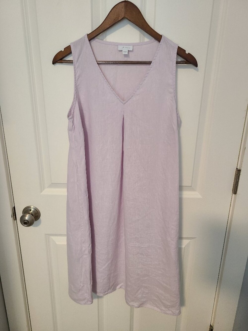 J.Jill light purple linen sleveless shift dress